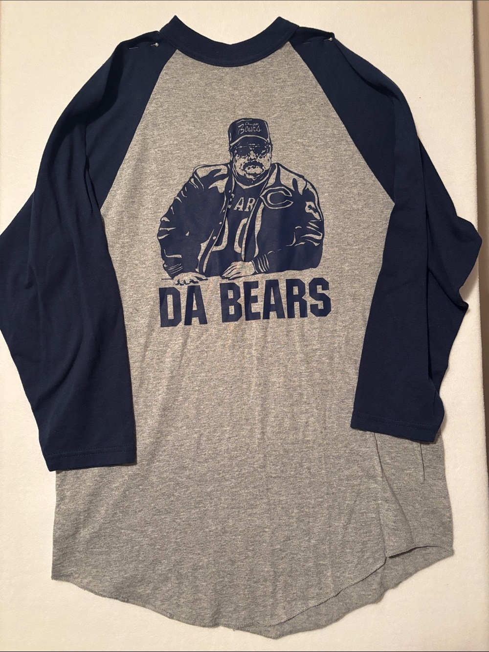 Da Bears Raglan Long-Sleeve Shirt - Navy/Gray
